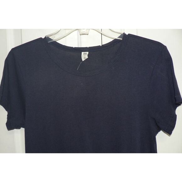 BP Women's Slightly Distressed Short Sleeve Crew‎ Neck T-Shirt in Navy Small $29 - Picture 2 of 2